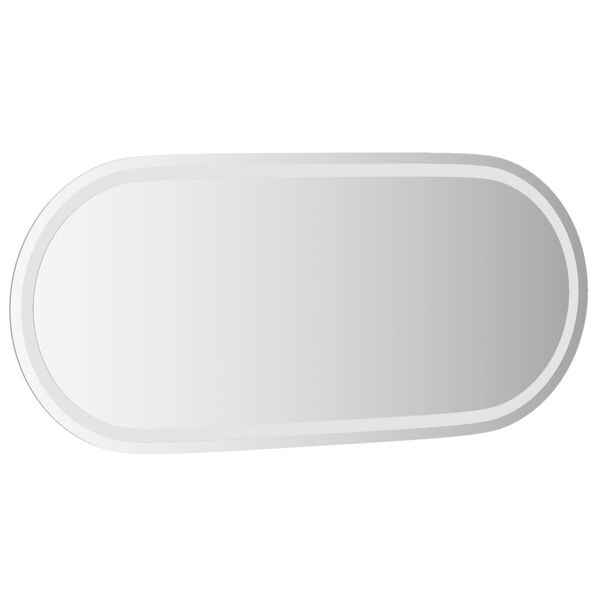 vidaXL LED-badev&aelig;relsesspejl 100x45 cm oval