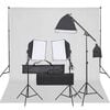 vidaXL fotostudies&aelig;t med lampes&aelig;t og baggrund