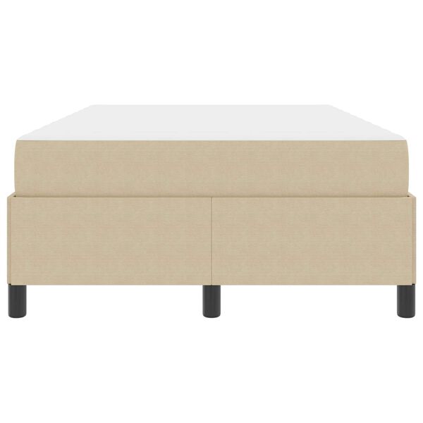 vidaXL Sengestel med madras Lys Gr&oslash;n Gr&aring; 120 x 190 cm Stof