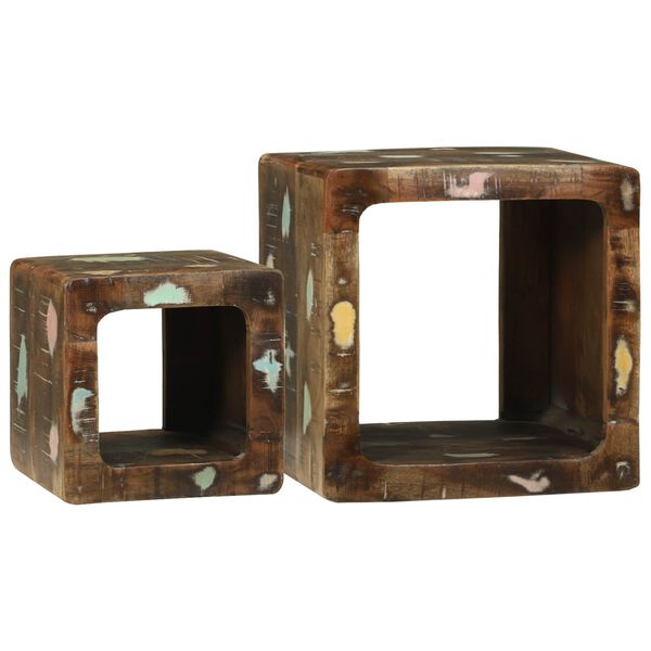 vidaXL TV Enheder 2 pcs Flerfarvet 36 x 30 x 36 cm Solid genbrugs tr&aelig;