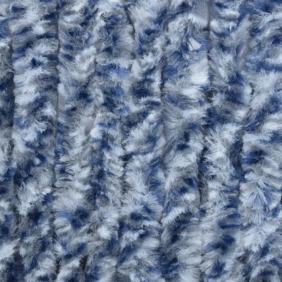 vidaXL flueforhæng 100x200 cm chenille blå og hvid