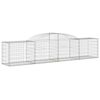 vidaXL buede gabionkurve 3 stk. 300x50x60/80 cm galvaniseret jern