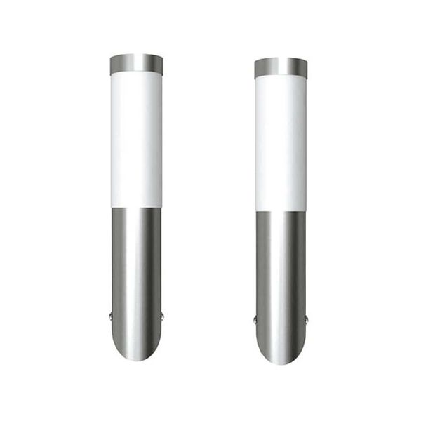 vidaXL udendørs væglamper 2 stk. rustfrit stål