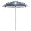 vidaXL Parasol Bl&aring; og Hvid 161 x 161 x 193 cm Polyester