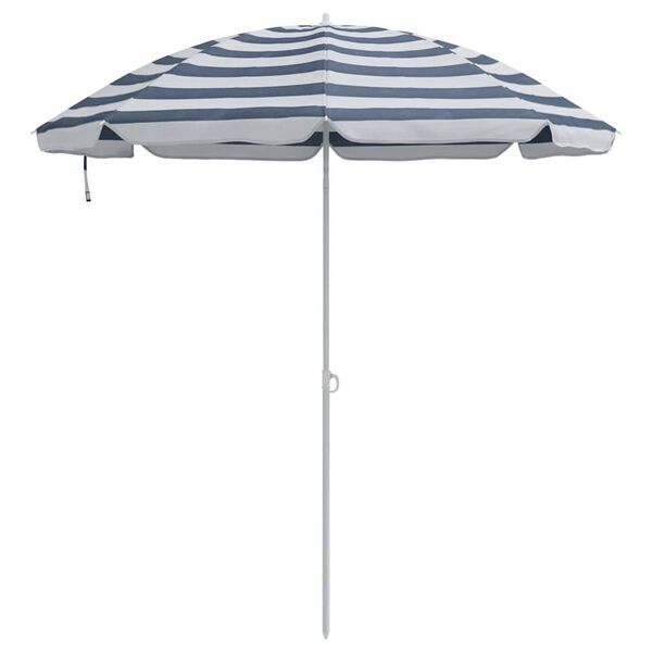 vidaXL Parasol Bl&aring; og Hvid 161 x 161 x 193 cm Polyester