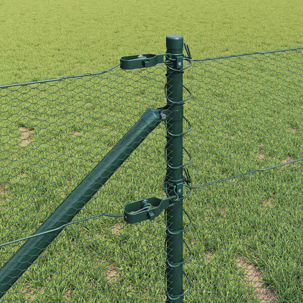 vidaXL Hegnsp&aelig;l Gr&oslash;n 10 x 0,8 m (13 mm mesh) St&aring;l og PVC