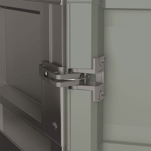 Keter opbevaringsskab til haven Wood Grain 182 cm creme og gråbrun