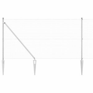 vidaXL Hegnsp&aelig;l S&oslash;lv 50 x 1,4 m (25 x 25 mm net) St&aring;l