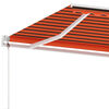 vidaXL fritst&aring;ende markise 450x300 cm automatisk betjening orange/brun