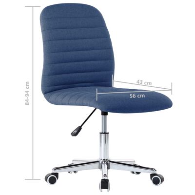 vidaXL spisebordsstole 6 stk. stof blå