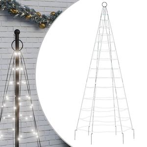 vidaXL LED-juletr&aelig; 200 LED'er 180 cm koldt hvidt lys