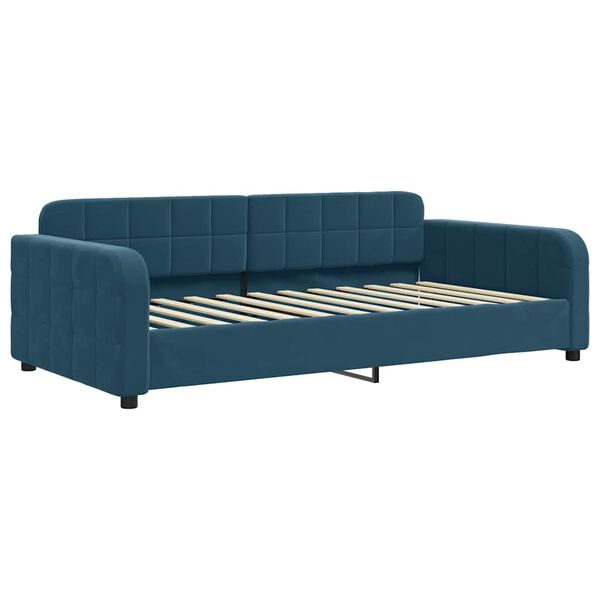 vidaXL daybed med udtr&aelig;k og skuffer 90x200 cm velour bl&aring;