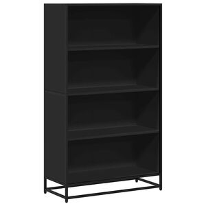 vidaXL bogreol 80,5x35x139 cm konstrueret tr&aelig; sort