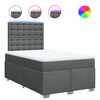 vidaXL kontinentalseng med madras 120x190 cm stof mørkegrå