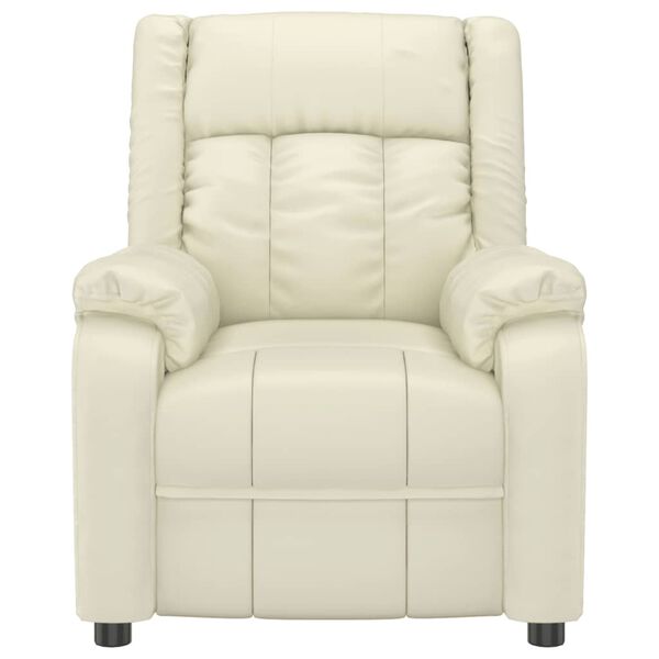 vidaXL massagestol kunstlæder cremefarvet