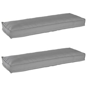 vidaXL Palle Pudes&aelig;t 2 pcs Gr&aring; 120 x 40 x 8 cm Oxford Stof