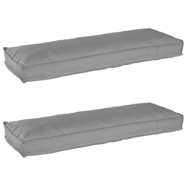 vidaXL Palle Pudes&aelig;t 2 pcs Gr&aring; 120 x 40 x 8 cm Oxford Stof