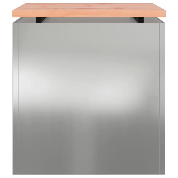 vidaXL Havebænk Sølv 40 x 40 x 43 cm Galvaniseret stål