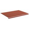 vidaXL udskiftningsdug til markise 500x350 cm polyester orange og brun