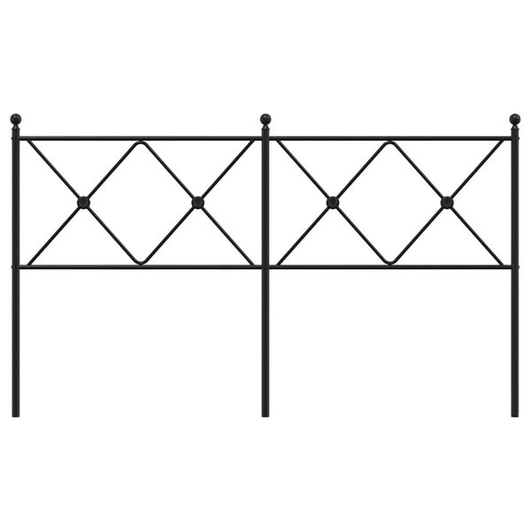vidaXL udskiftningsgavl 160 cm metal sort