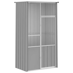 vidaXL fuglebur 115x78x200 cm galvaniseret st&aring;l gr&aring;