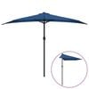 vidaXL altanparasol med aluminiumsstang 300x155x223 cm halv bl&aring;