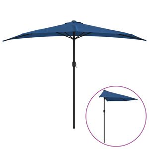 vidaXL altanparasol med aluminiumsstang 300x155x223 cm halv bl&aring;