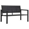 vidaXL haveb&aelig;nk 120 cm HDPE tr&aelig;look sort