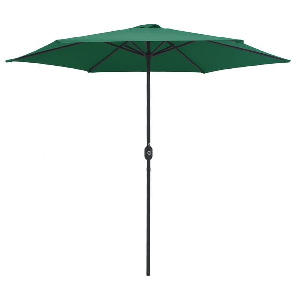 vidaXL haveparasol med aluminiumstang 270x246 cm gr&oslash;n
