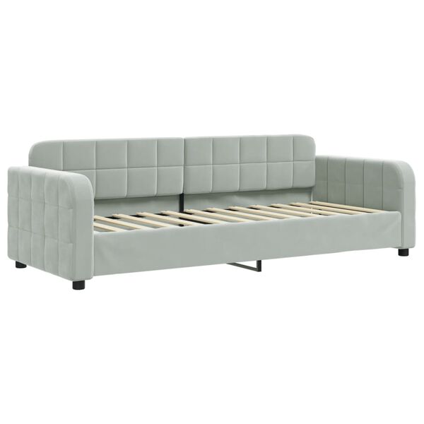 vidaXL daybed 80x200 cm velour lysegr&aring;
