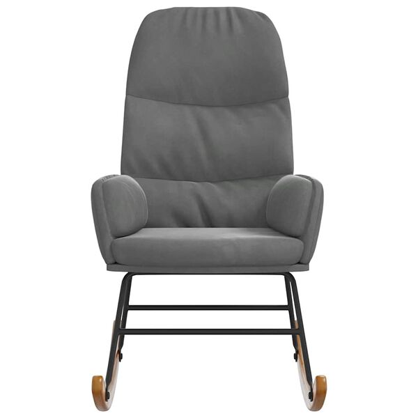 vidaXL gyngestol fl&oslash;jl m&oslash;rkegr&aring;