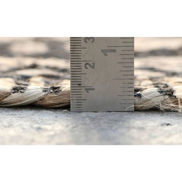 Dutch Lifestyle gulvt&aelig;ppe Jaipur Classic 150 cm rund beige og sort