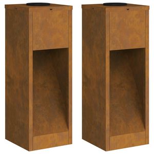 vidaXL Solar Led Sti Lys 2 pcs Galvaniseret Galvaniseret