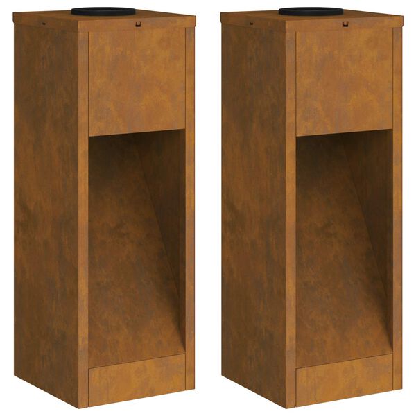 vidaXL Solar Led Sti Lys 2 pcs Galvaniseret Galvaniseret