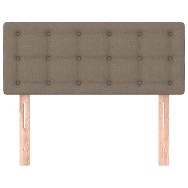 vidaXL sengegavl 90x5x78/88 cm stof gr&aring;brun