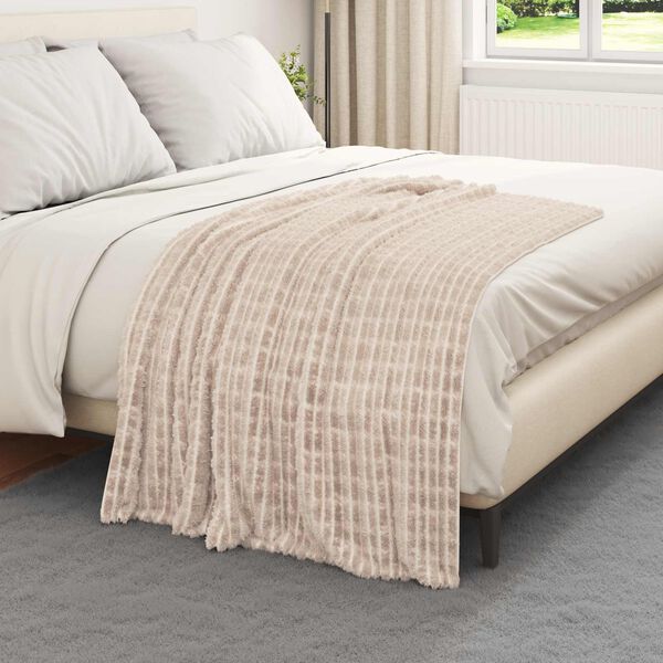 vidaXL Kastet&aelig;pper 6 pcs Beige 150 x 130 cm Fleece