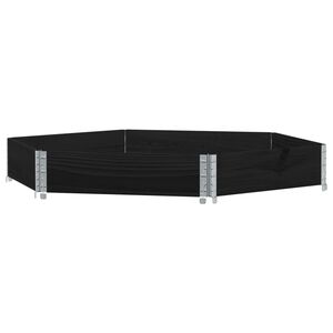 vidaXL h&oslash;jbed 160x160 cm massivt fyrretr&aelig; sekskantet sort