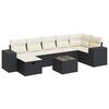 vidaXL sofas&aelig;t til haven 8 dele med hynder polyrattan sort