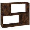 vidaXL bogreol/rumdeler 80x24x63 cm r&oslash;get egetr&aelig;sfarve