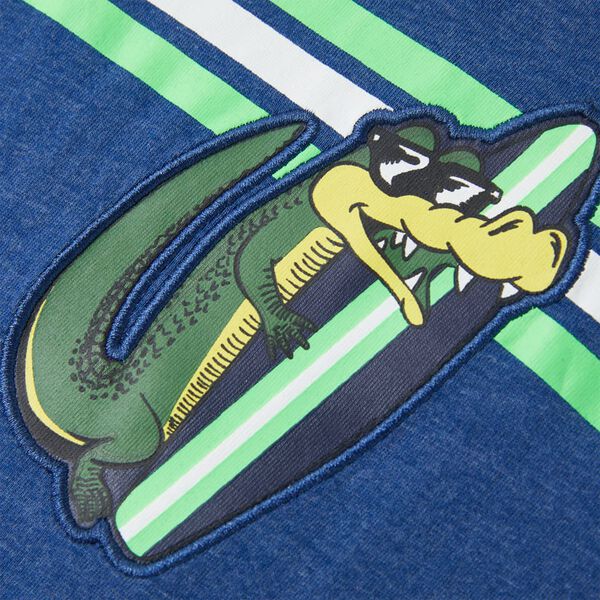 T-shirt til børn str. 128 mørk blåmeleret