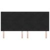 vidaXL LED sengegavl med LED -strimmellys Sort 200 cm Polyester