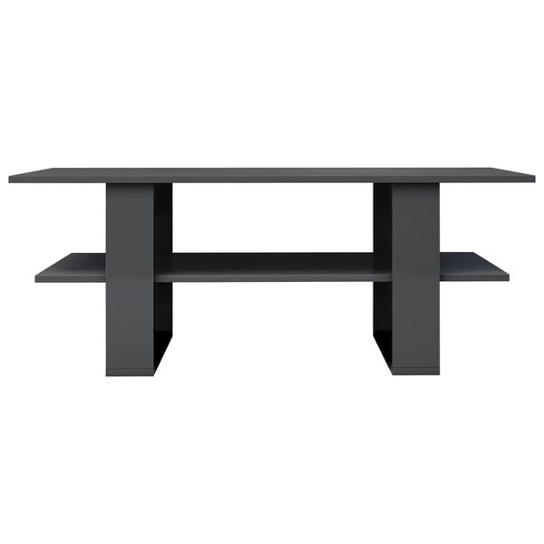 vidaXL sofabord 110x55x42 cm konstrueret tr&aelig; gr&aring; h&oslash;jglans