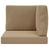vidaXL Udend&oslash;rs Sofa Pude 3 pcs Gr&aring;brun Polyester