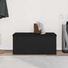 vidaXL Opbevaringsbænk Sort eg 102 x 42 x 45 cm Konstrueret træ