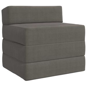 vidaXL Samlebar Sofa Seng Lysegr&aring; 200 x 70 x 15 cm Velourstof
