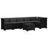 vidaXL 6-personers Have Sofa med Puder Rattan Look PP Antracit