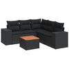 vidaXL sofas&aelig;t til haven 6 dele med hynder polyrattan sort