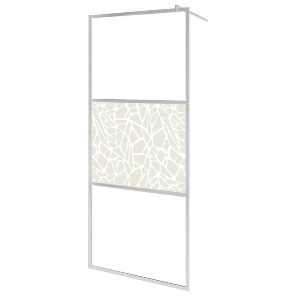 vidaXL brusev&aelig;g ESG-glas med stendesign 115x195 cm