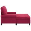 vidaXL Chaise Lounge med pude Vinrød 91 x 157 x 91 cm Fløjl