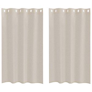 vidaXL Voile Gardin 2 stk. Sandfarvet 175 x 140 cm Polyester